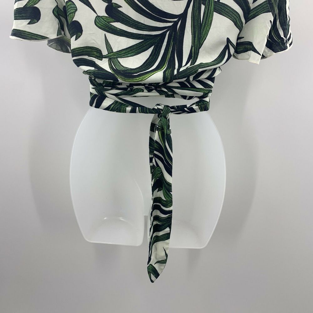 Show Me Your MuMu Palm Leaves Tied Crop Top Size M - Picture 8 of 12